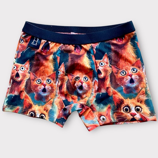 moda - inne Bokserki męskie z bawełny z printem KOTY