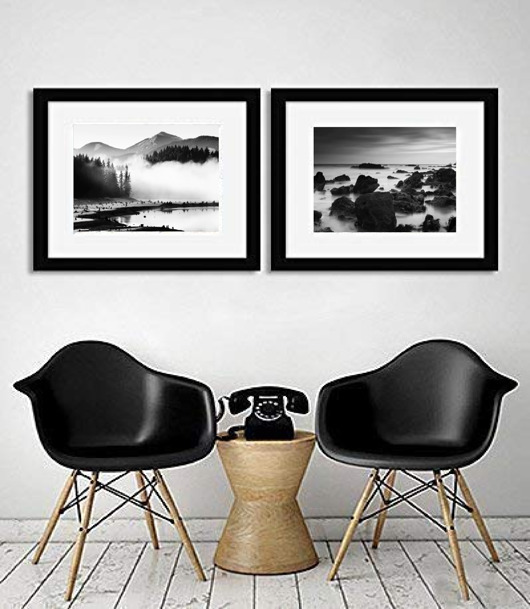 DWA PLAKATY czarno białe fotografie black dot studio