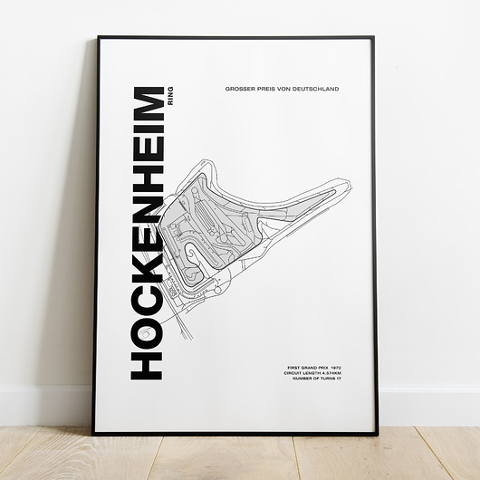 Plakat Tory wyścigowe -Hockenheim Peszkowski Graphic