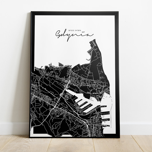 Plakat Gdynia mapa Peszkowski Graphic