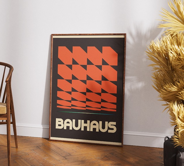 plakaty Minimalistyczny plakat - Bauhaus #24 - Do salonu, sypialni, biura
