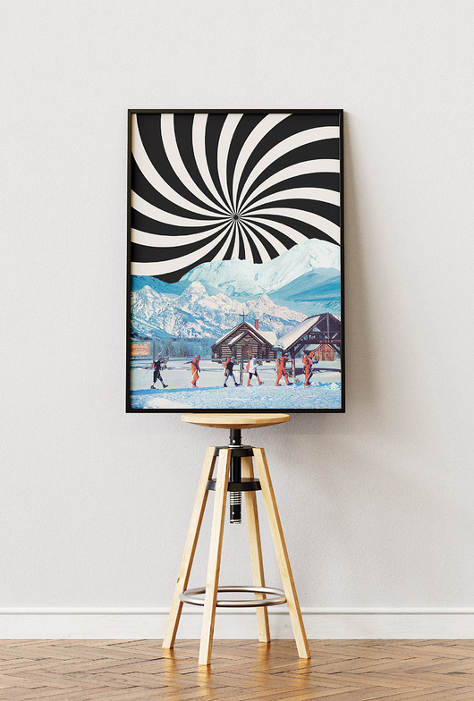 plakaty Plakat Kolaż - Ferie zimowe - Dekoracja do salonu, pokoju, biura