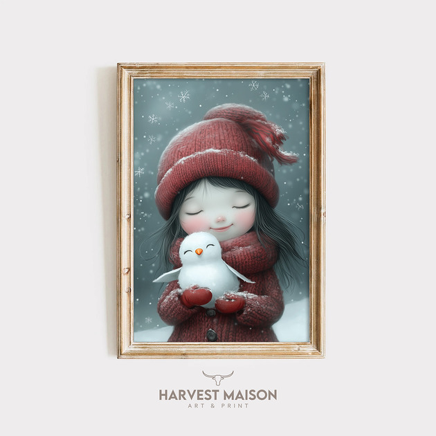 plakaty Plakat Świąteczny Dziewczynka Chłopiec 04