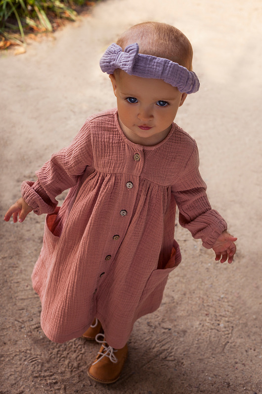 sukienki dla dziewczynki Muślinowa sukienka dla dziewczynki Esme