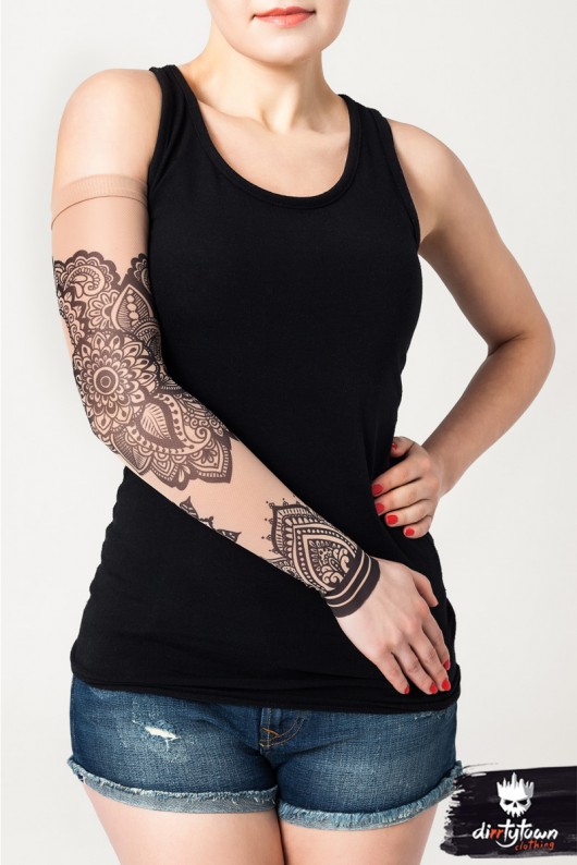 ubrania różne Rękawek z tatuażem Mandala Ornament