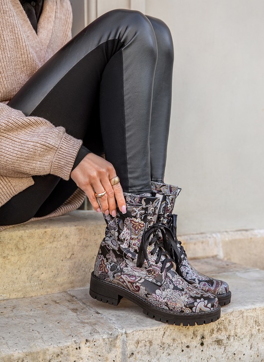 botki damskie BOTKI  WORKERY MODEL 421 KOLOR BOHO