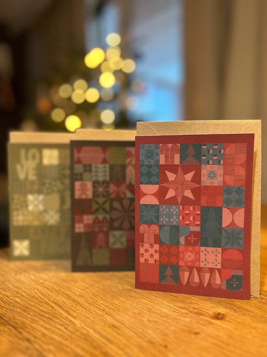 kartki świąteczne Zestaw 3 kartek świątecznych