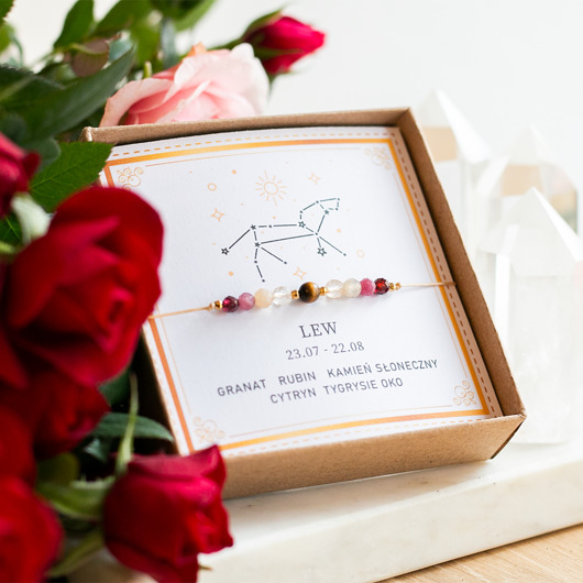 bransoletki na sznurku Lew Bransoletka Zodiakalna Zodiak Dla Lwa Prezent