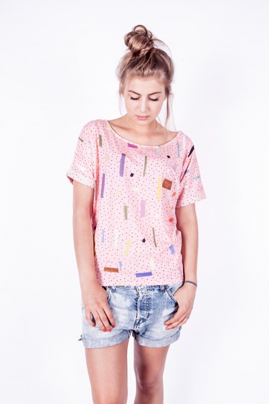 T-shirt damski `łosoś róż` dziendobry