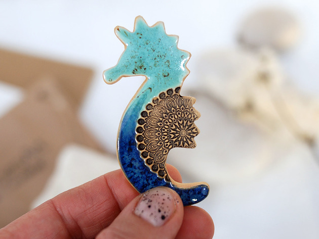 magnesy Ceramiczny konik morski - magnes na lodówkę