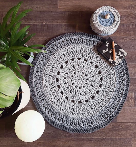 dywany Dywan ze sznurka Simply - odcienie szarości - 70 cm, wysyłka 24h