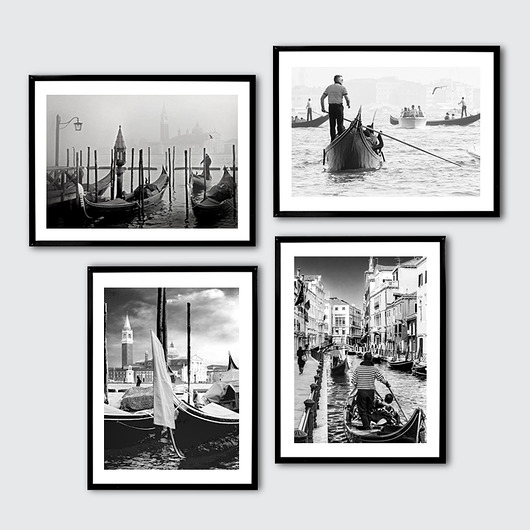 4 plakaty serii WENECJA 1 w ramkach Poster Gallery Wall