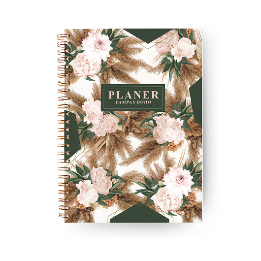 kalendarze i plannery Planer Dzienny Niedatowany A5 Pampas Boho
