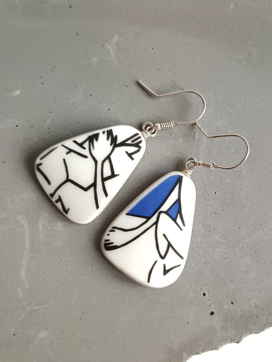 kolczyki ceramiczne Kolczyki z ogonami
