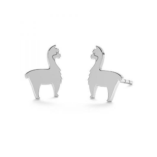 kolczyki pozłacane Kolczyki ALPAKA / LAMA -srebro