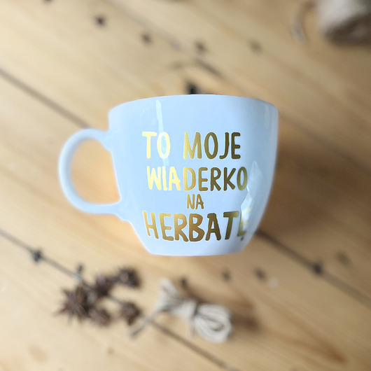 kubki Litrowy kubek z Twoim złotym napisem