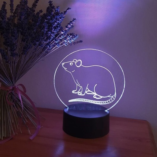 dekoracje świetlne Lampka LED szczur