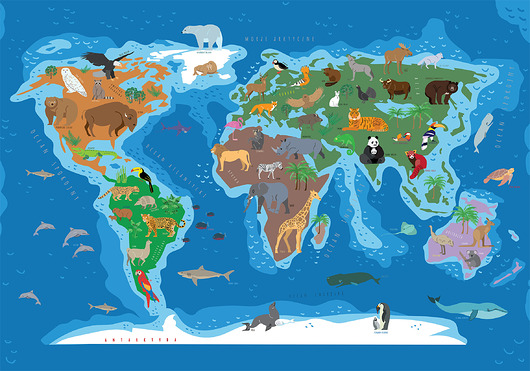 Mapa świata Tiri riri