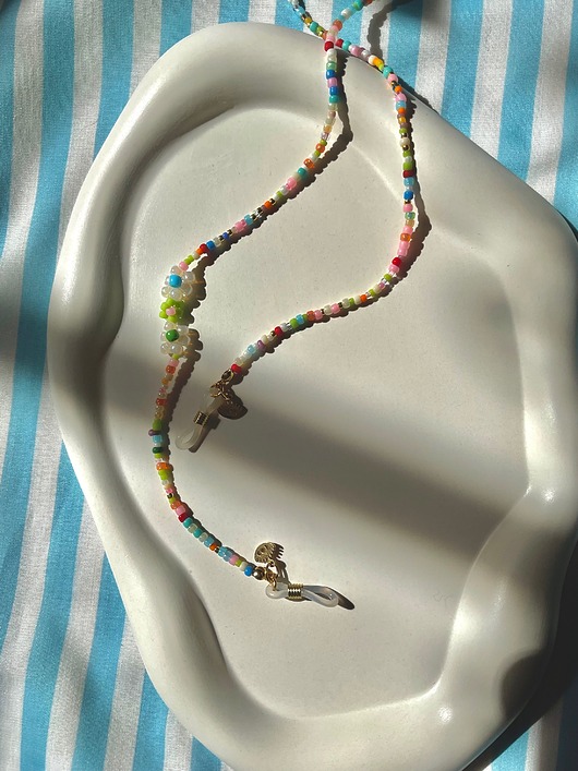 okulary damskie Troczek do okularów z kolorowych koralików