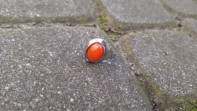 pierścionki - różne Karneol w owalu - pierścionek regulowany