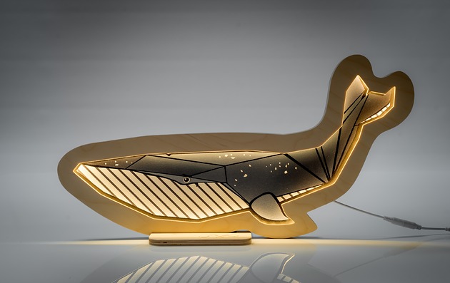 lampy do pokoju dziecka Lampka nocna Unky - WIELORYB morski