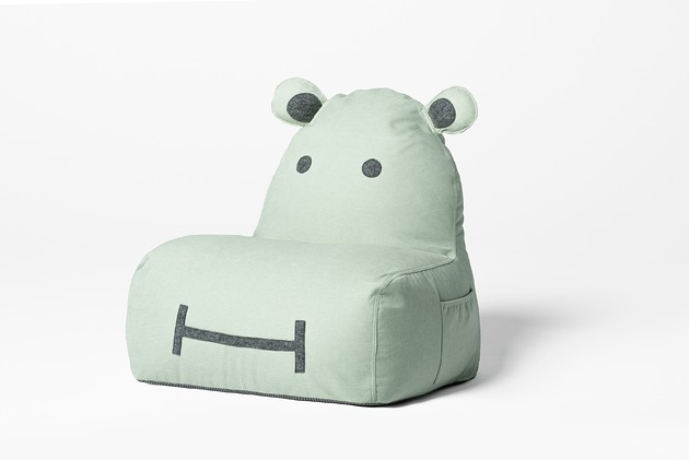pufa dla dziecka Puf Hippo SOFT - Miętowa