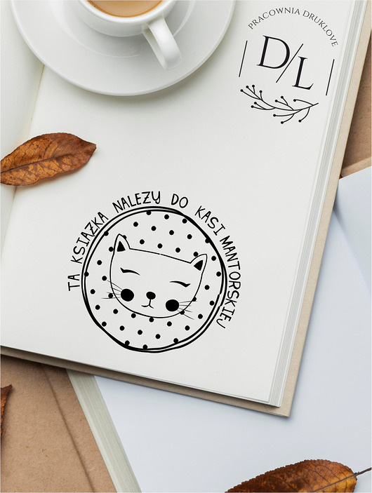 stemple Stempel Ex Libris Exlibris personalizowany Kot 21
