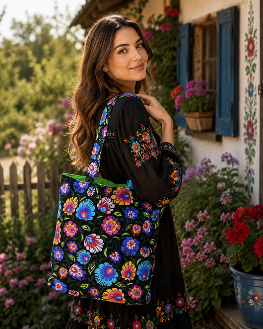 torby na zakupy Torba na zakupy torba shopper shopperka torba zakupowa łowicka folk