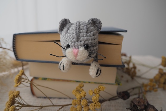 zakładki do książek Zakładka do Książki Szary KOT