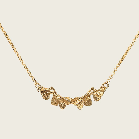 złote naszyjniki Złoty naszyjnik  Gingko