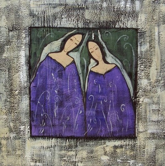 ANIOŁY  ....... fiolety & biele cobalt