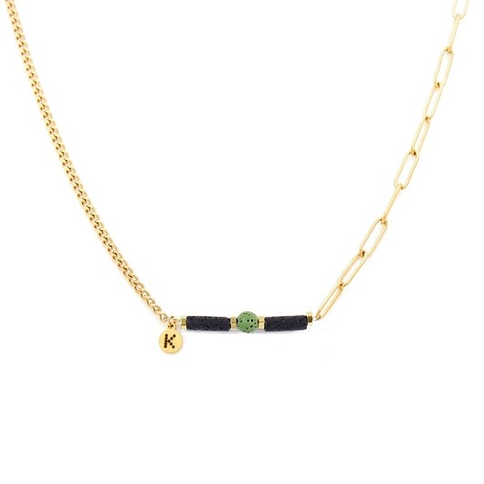 naszyjniki - inne Bestseller! Naszyjnik czerń i khaki