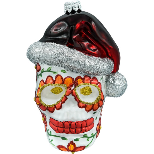 ozdoby choinkowe Bombka choinkowa: Czaszka Meksykańska: biała