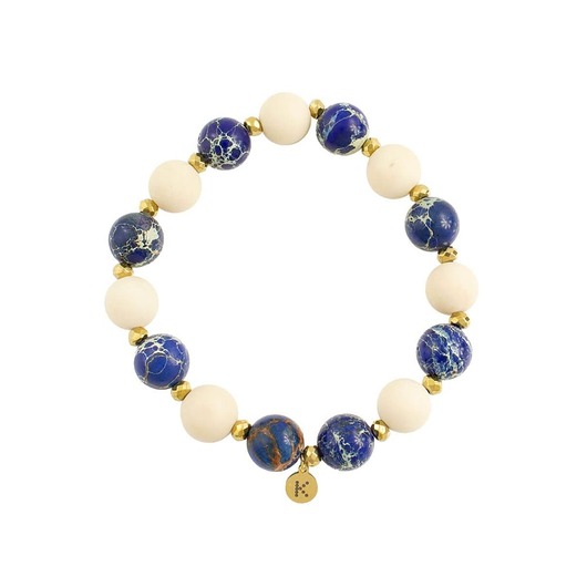 bransoletki z kamieni naturalnych Bransoletka Kremowo-Chabrowa