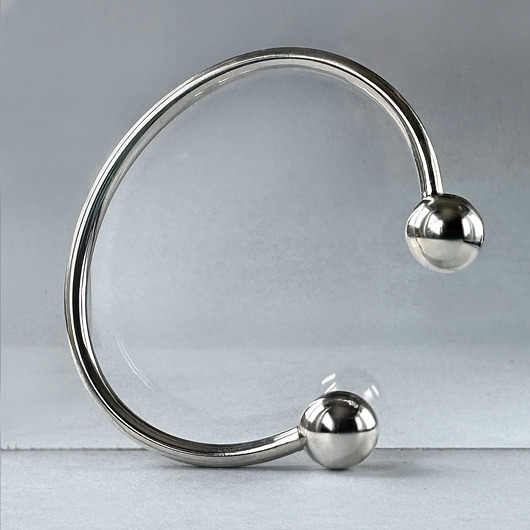 bransoletki srebrne Bransoletka bangle z kulkami 12 mm