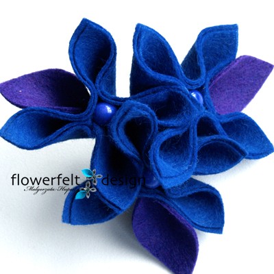 Granat z Fioletem FlowerFelt Design