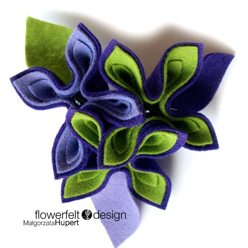 Zielenie i Fiolety FlowerFelt Design