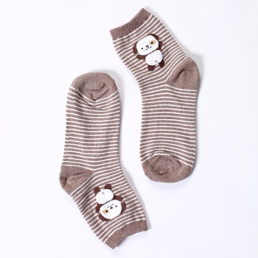Skarpetki z mięciutką pandą w paski CandySox