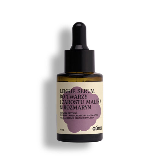 kosmetyki i produkty do pielęgnacji brody i wąsów Lekkie serum do twarzy i zarostu malina & rozmaryn 2 w 1 dla mężczyzn  30 ml
