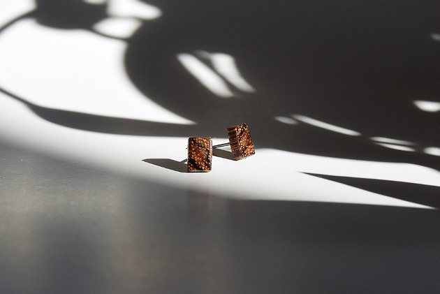 kolczyki drewniane Kolczyki z drewna wenge