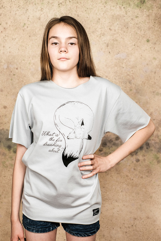 t-shirty dla dziewczynki Bluzka WHAT IS THE FOX DREAMING ABOUT