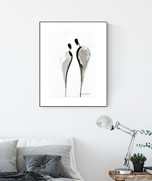 grafika 30x40 cm wykonana ręcznie, abstrakcja Krystyna Siwek Art