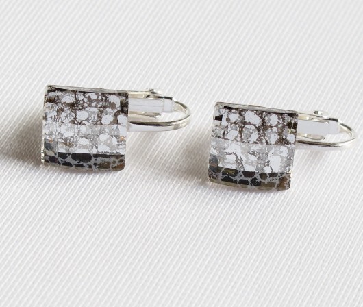 Klipsy kryształ Swarovski Black Diamond