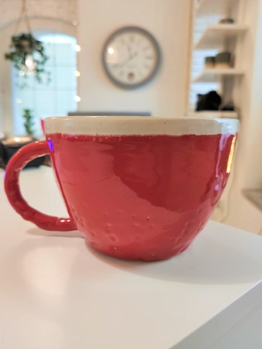 Ceramiczny kubek zimowy z uszkiem 600 ml POTPOTSTUDIO
