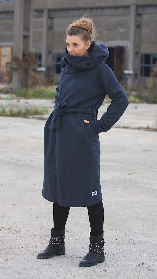Scarf Coat grafitowy S/M STREETCODE