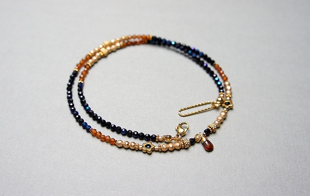 chokery Spinel i granaty /choker/ 11.03.25 naszyjnik - Szlachetna kolekcja