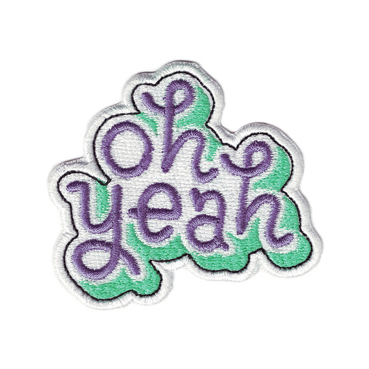 naszywki na ubrania Naszywka naprasowanka OH YEAH termoprzylepna haft 7,7x7cm