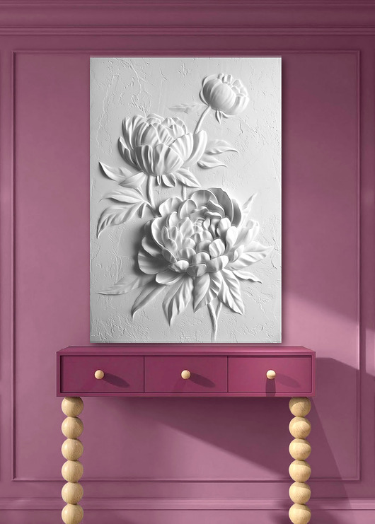 obrazy Gipsowa płaskorzeźba, dekoracja ścienna, strukturalny obraz  Piwinii