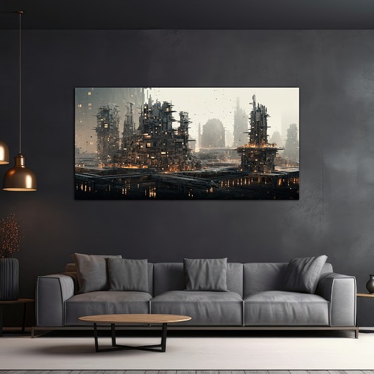 plakaty Futurystyczna Japonia, Cyberpunk - Plakat - Loft, Minimalizm