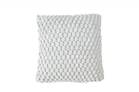poduszki plecione Poduszka Cosy I biała knitted dziergana 45cm
